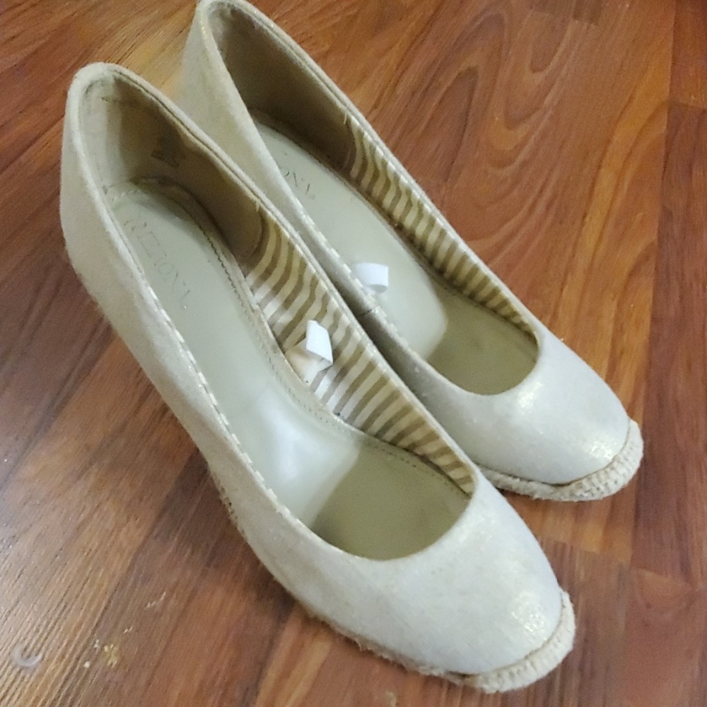 Golden espadrilles